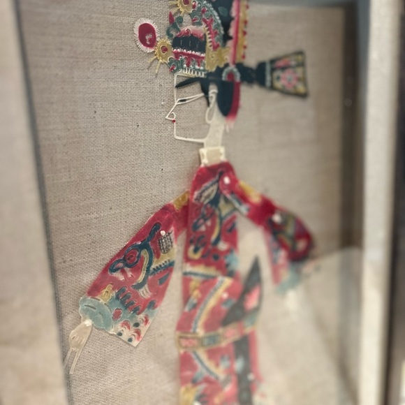 Chinese Pi Ying Xi Puppet Art Shadow Boxes - Man- Framed Handcrafted - Picture 2 of 4